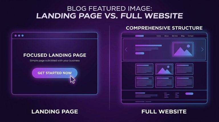 Landing page vs sito web: quando usare quale e perché la differenza conta